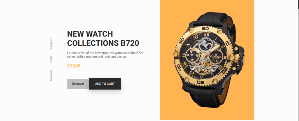 Watches E-commerce Website Design Home