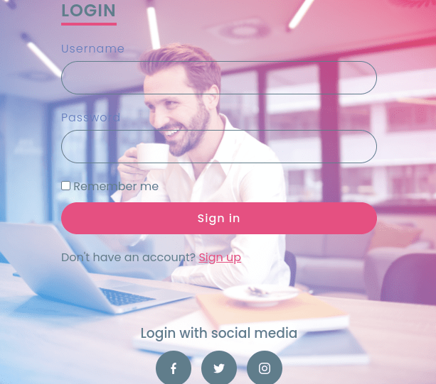 Responsive Login Form In HTML & CSS output 5