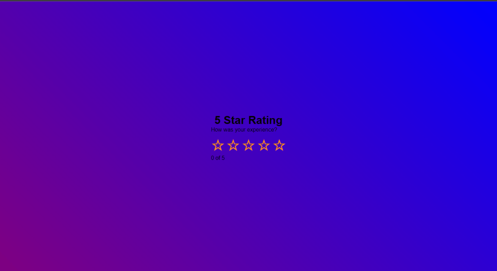 Star Rating Using HTML