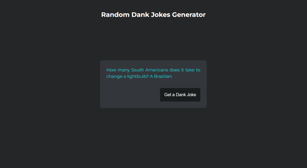 Random Joke Generator Using JavaScript