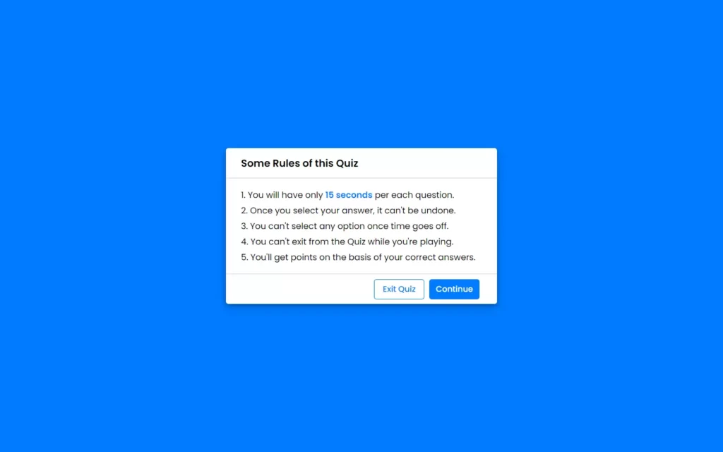 Quiz App With JavaScript