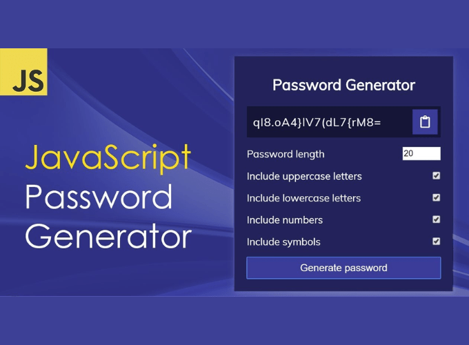 How to Make Random Password Generator In JavaScript