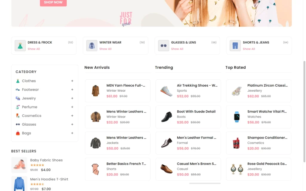Modern eCommerce Website with HTML