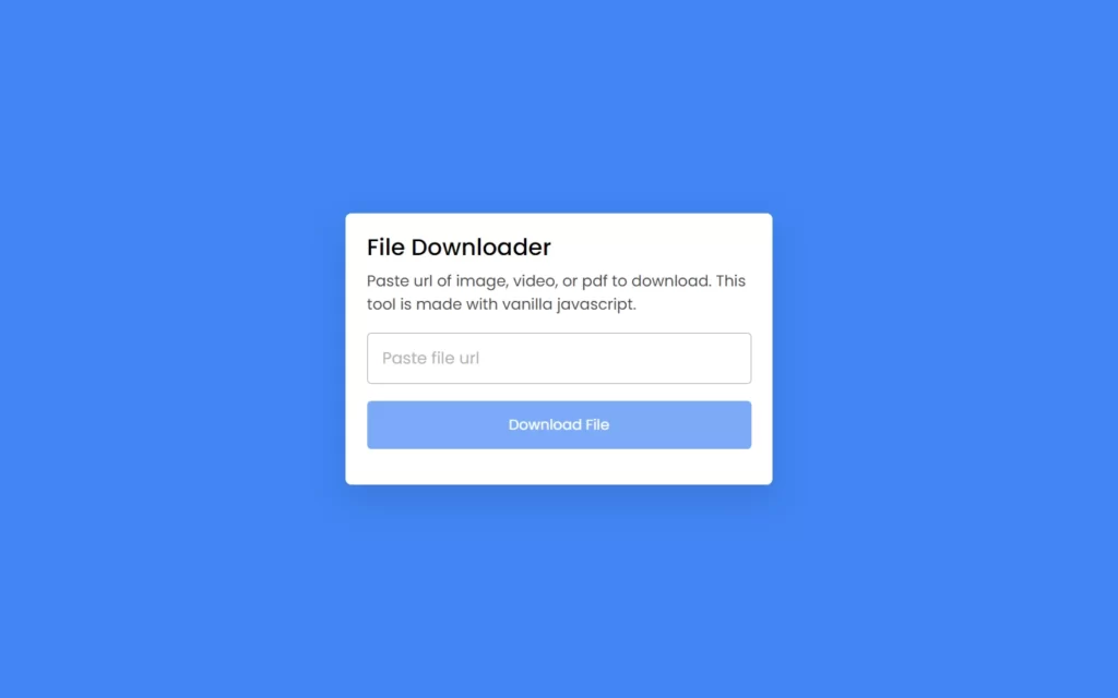 File Downloader Using JavaScript