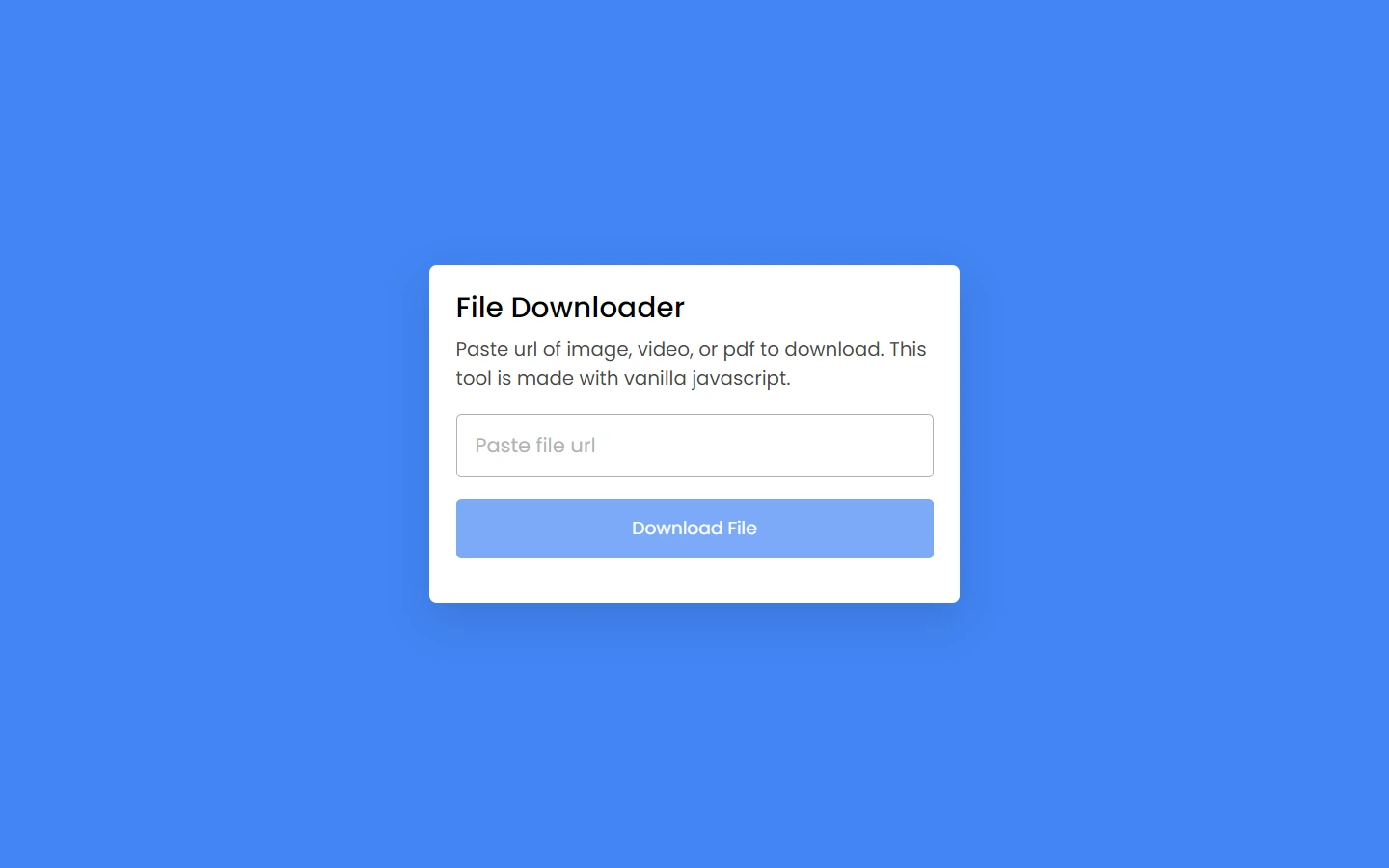 File Downlaoder Using JavaScript