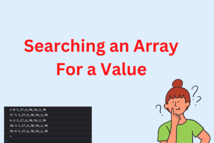 Searching an Array For a Value