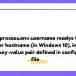 Why process.env.username readys the computer hostname (in Windows 10), instead of the key-value pair defined in config.env file