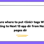 Not sure where to put tags When migrating to Next 13 app dir from Next12 pages dir