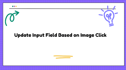 Update Input Field Based on Image Click